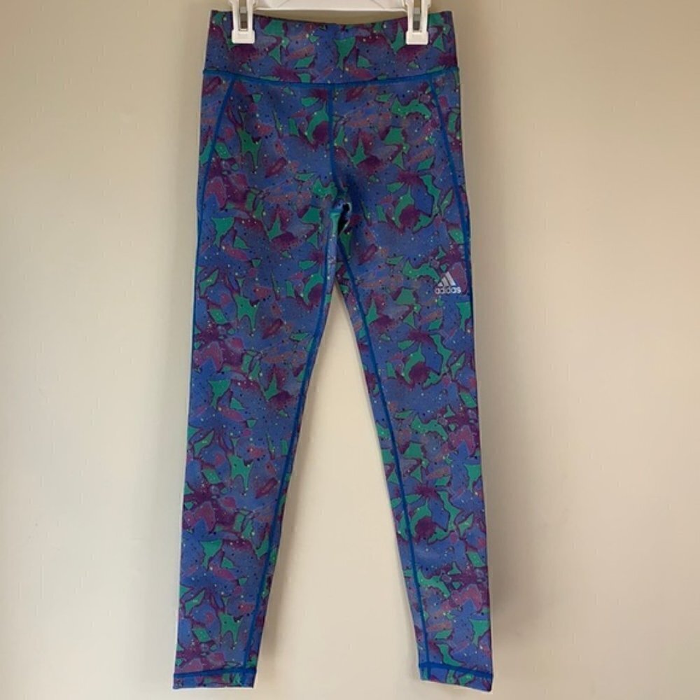 Adidas Multicolor Leggings. Girl’s Large (14).